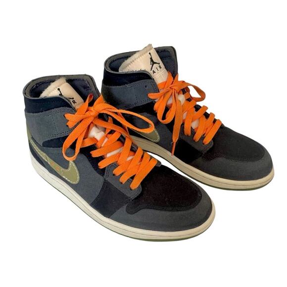 NIKE AIR JORDAN 1 Mid SE Craft Shoes FD6817-003 Anthracite Light Olive Men’s 8 - Picture 4 of 13